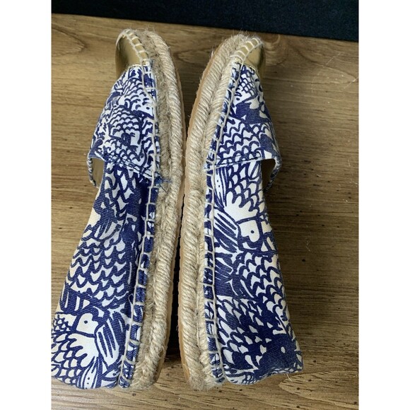 LILLY PULITZER  X Target Espadrilles Flats Size 7.5 Women’s Blue Nautical READ - Picture 12 of 14